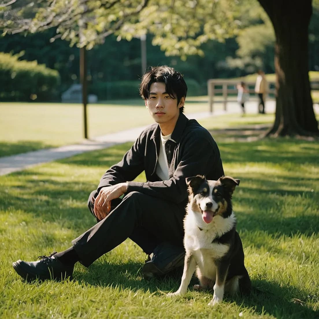 犬と男性