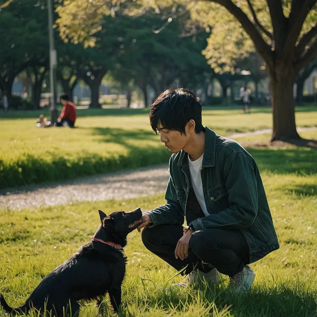 犬と男性