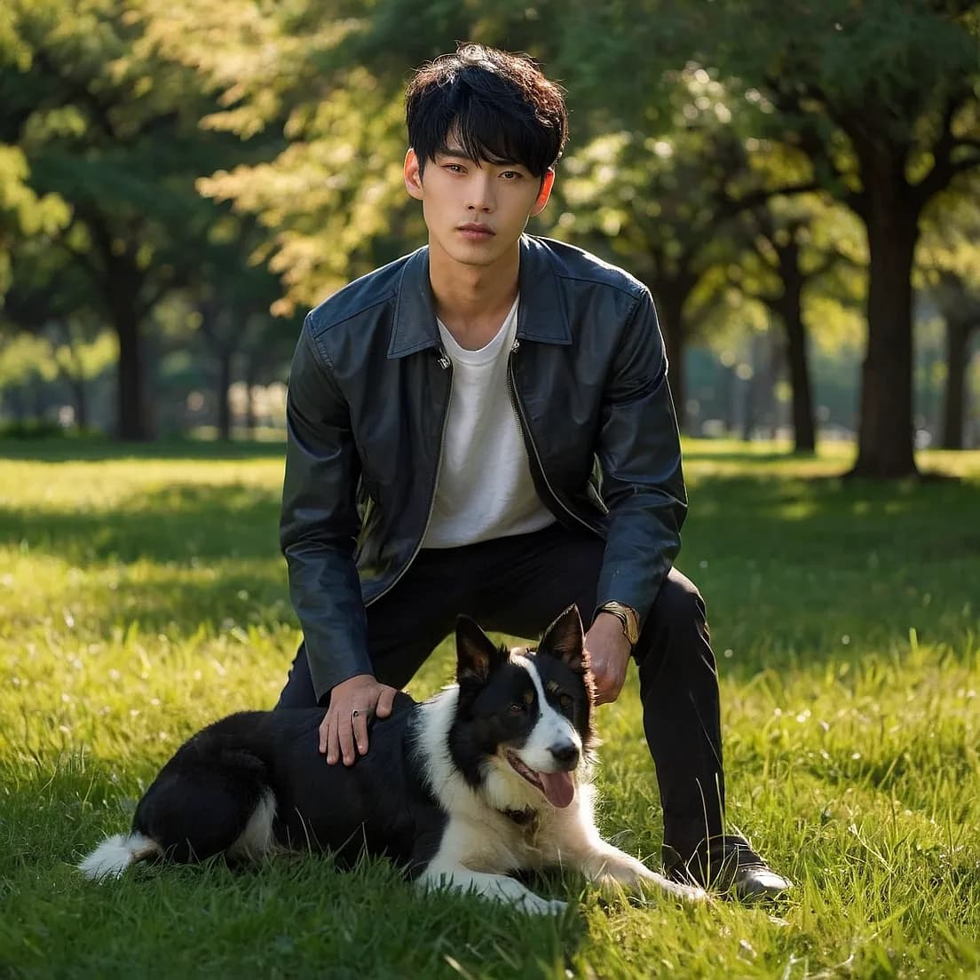 犬と男性