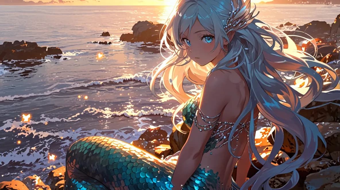 Sirena impresionante generada con IA: prompt de imagen