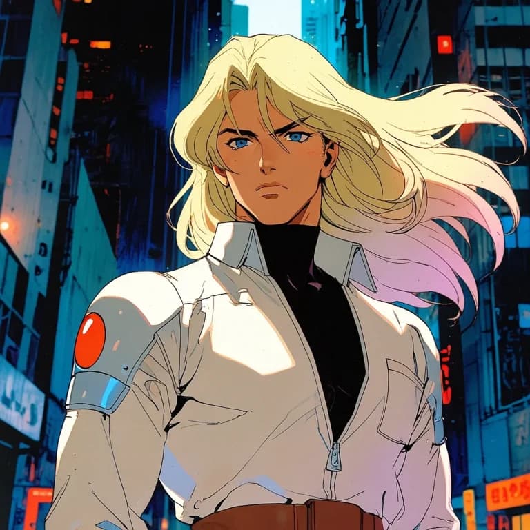 ロボットアニメ風の男性