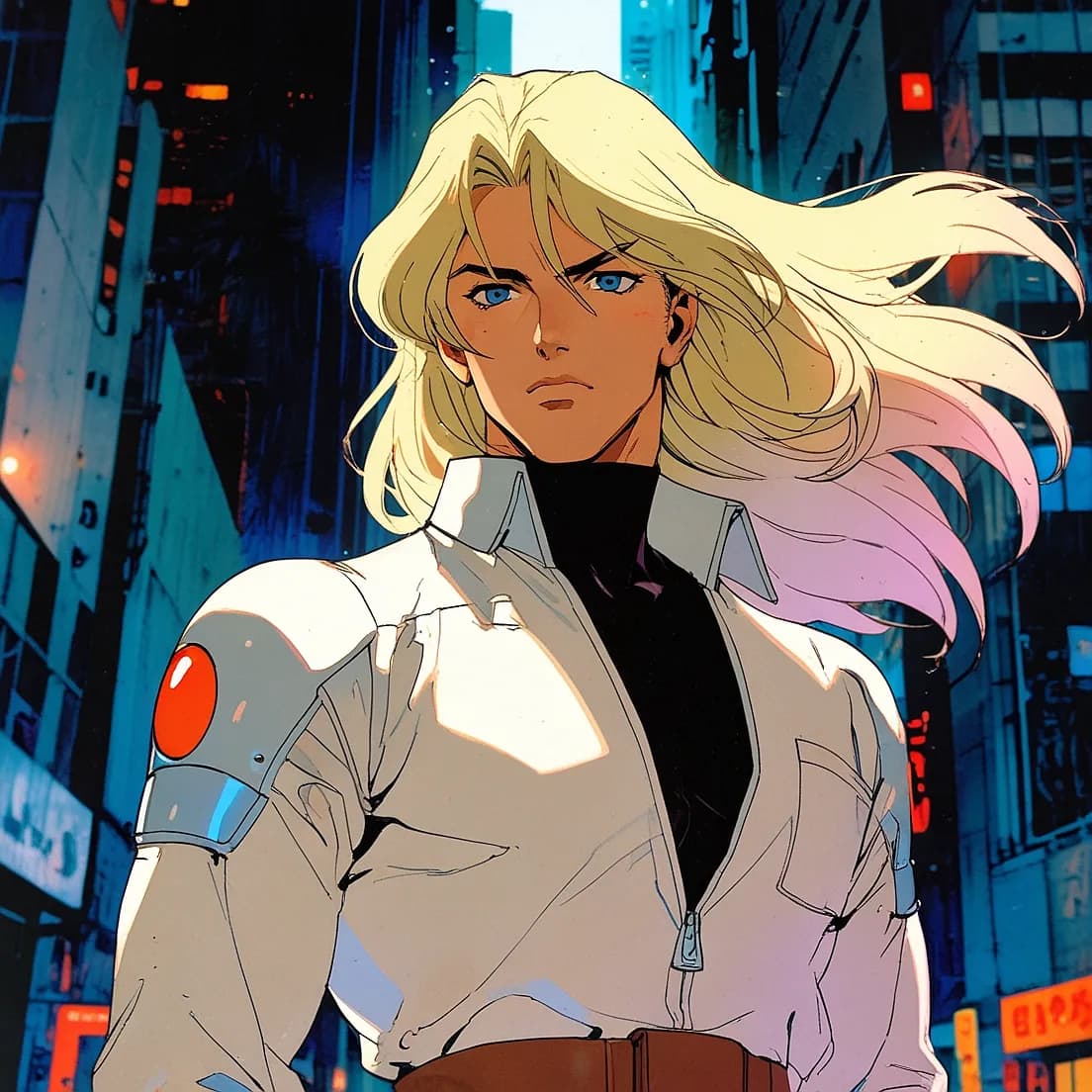 ロボットアニメ風の男性