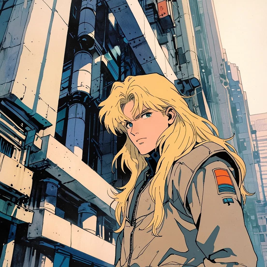 ロボットアニメ風の男性