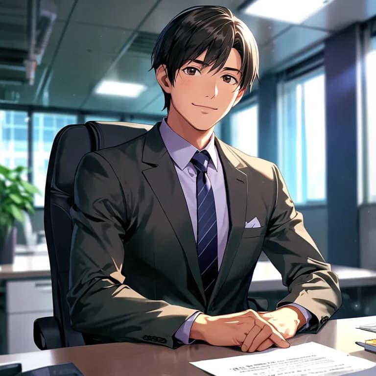 スーツを着た男性