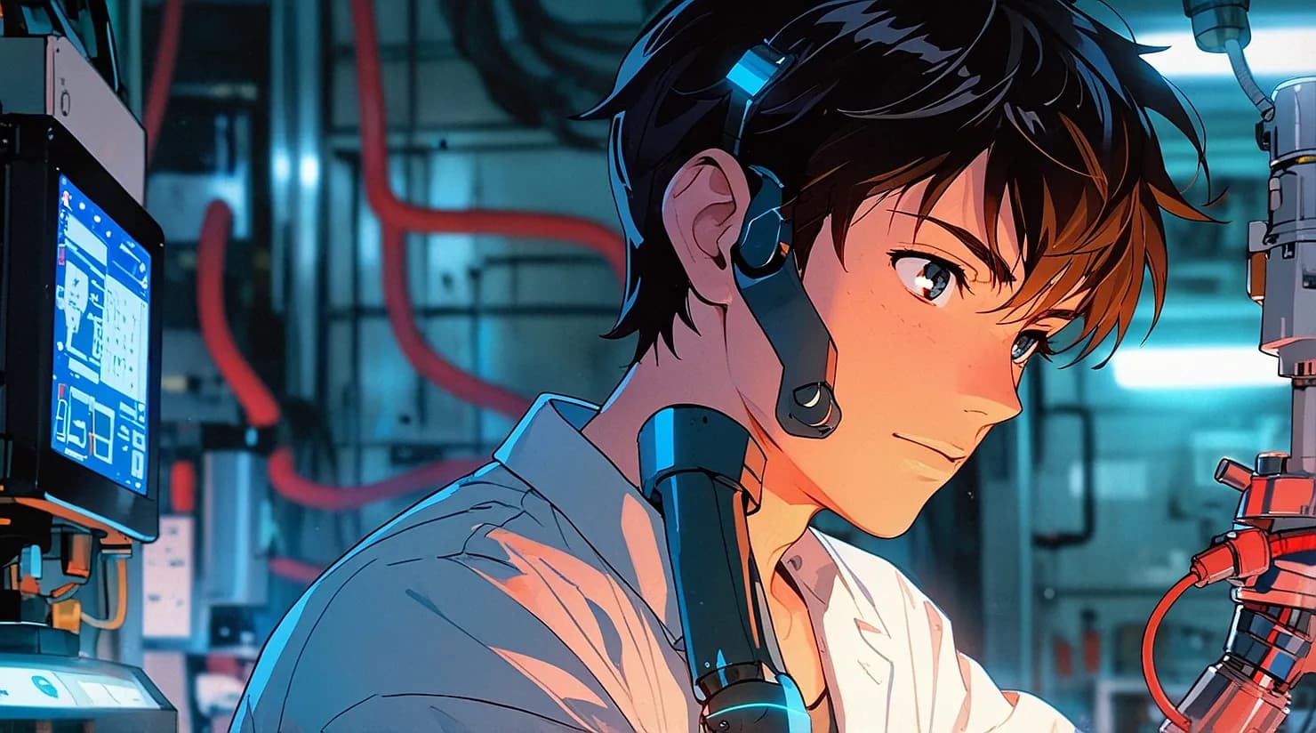 AIの研究をする男性