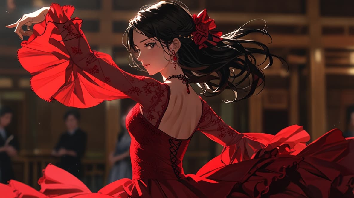 フラメンコを踊る女性