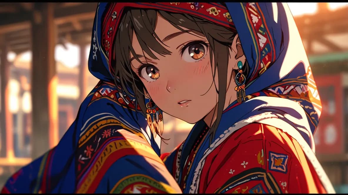 ポルトガルの民族衣装を着る女性