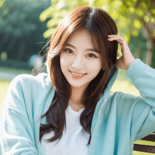 ベンチに座っている女性