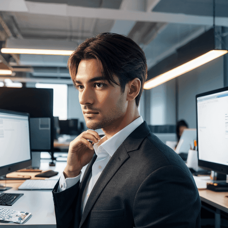 オフィスで活躍するビジネスマン