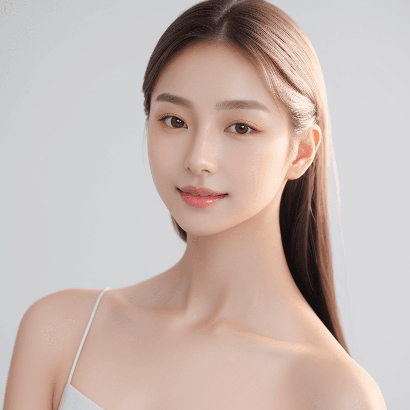 美容広告風の美女