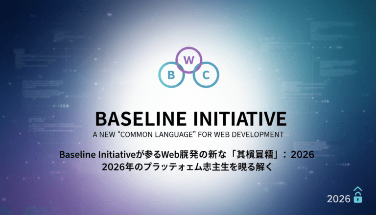 Baseline Initiativeが示すWeb開発の新たな「共通言語」:2026年のプラットフォーム安定性を読み解く