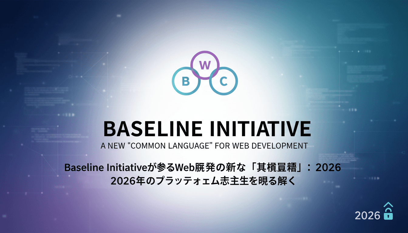 Baseline Initiativeが示すWeb開発の新たな「共通言語」:2026年のプラットフォーム安定性を読み解く