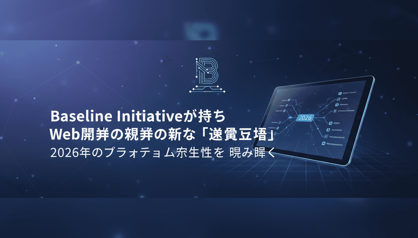 Baseline Initiativeが示すWeb開発の新たな「共通言語」:2026年のプラットフォーム安定性を読み解く