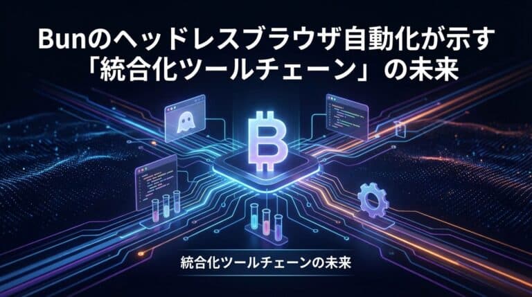 Bunのヘッドレスブラウザ自動化が示す「統合化ツールチェーン」の未来