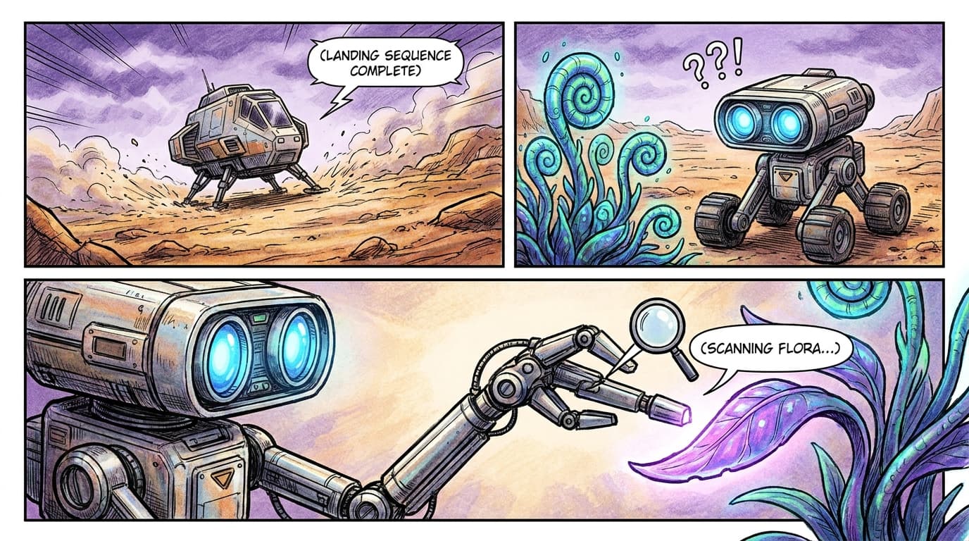 宇宙探査ロボット:未知との遭遇ストーリーボード