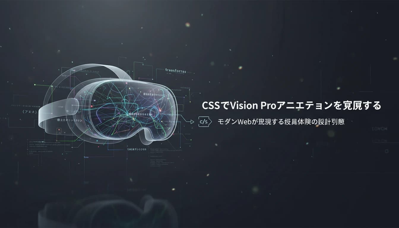 CSSでVision Proアニメーションを再現する——モダンWebが実現する没入体験の設計思想