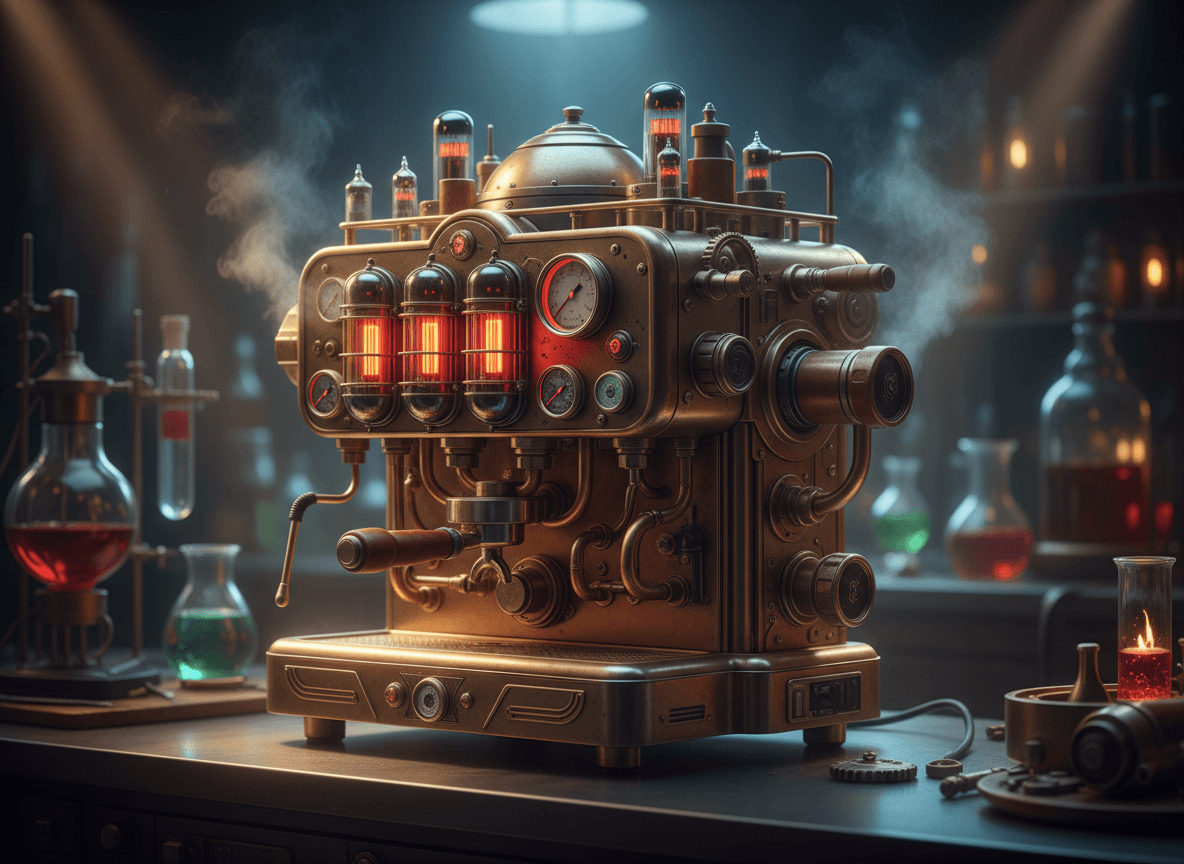 レトロSF エスプレッソマシン:ヴィンテージ・フューチャー・ブリュー