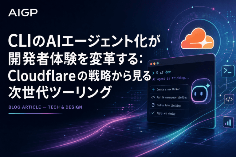 CLIのAIエージェント化が開発者体験を変革する:Cloudflareの戦略から見る次世代ツーリング
