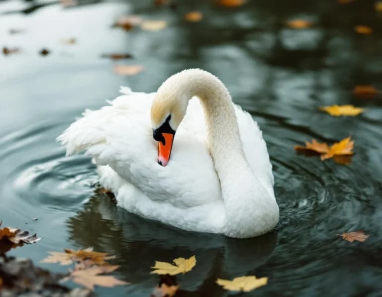 白鳥の羽繕いをリアルに再現|AI生成写真プロンプト作例