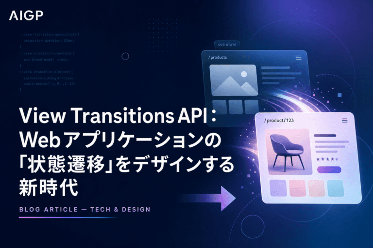 View Transitions API:Webアプリケーションの「状態遷移」をデザインする新時代