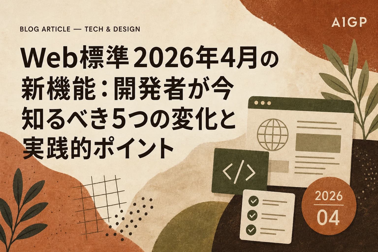Web標準2026年4月の新機能:開発者向けプロンプト作例と実践ポイント5選