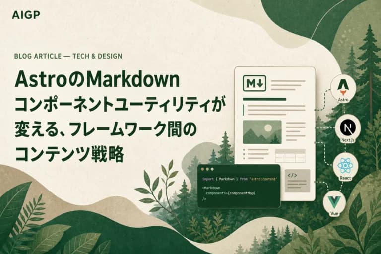 AstroのMarkdownユーティリティ活用プロンプト作例|React・Vue・Svelte対応