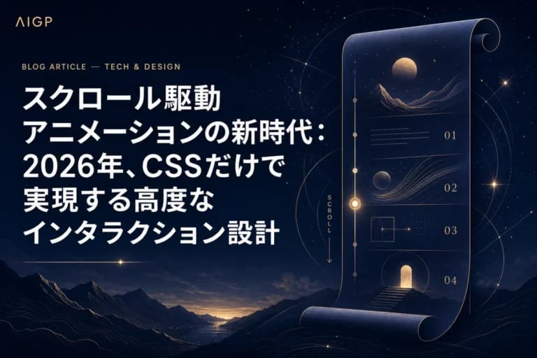 CSS only スクロール駆動アニメーション2026年最新作例