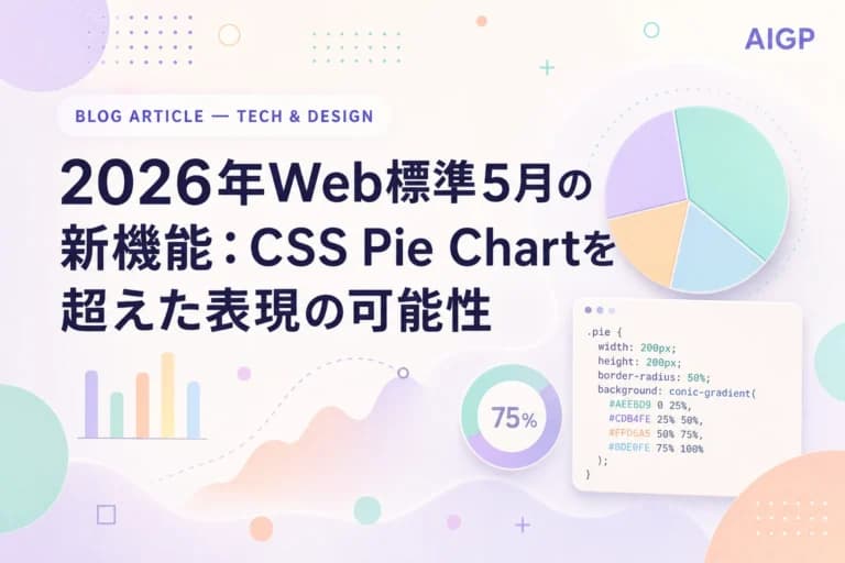 CSS円グラフ&offset-pathプロンプト作例:2026年5月Web標準新機能