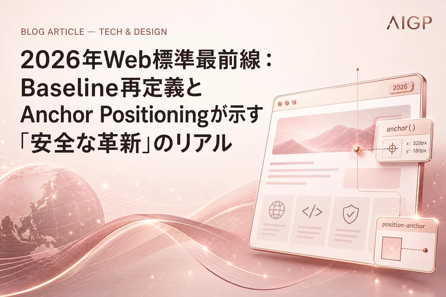 2026年Web標準:Baseline分割とCSS Anchor Positioningの実装作例