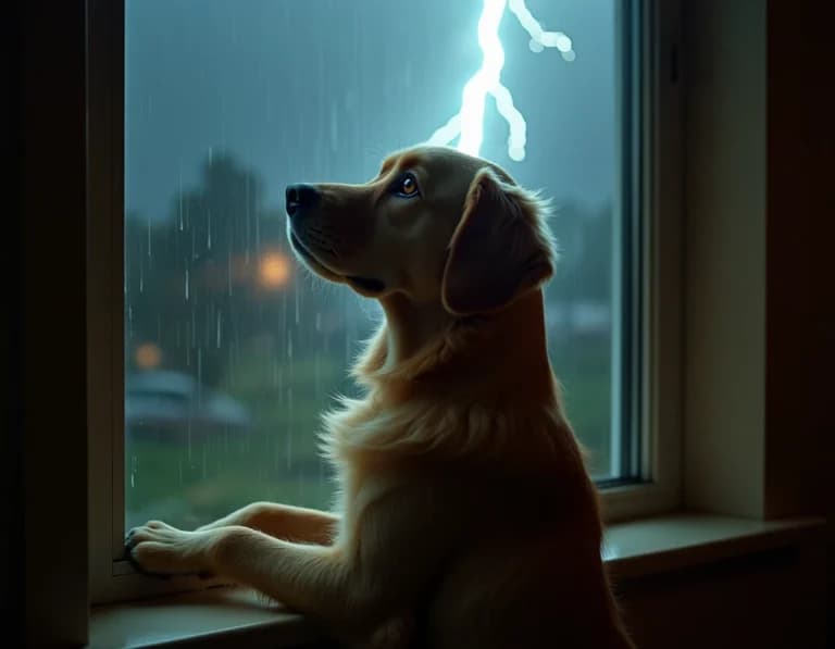 雷光の瞬き、金の瞳