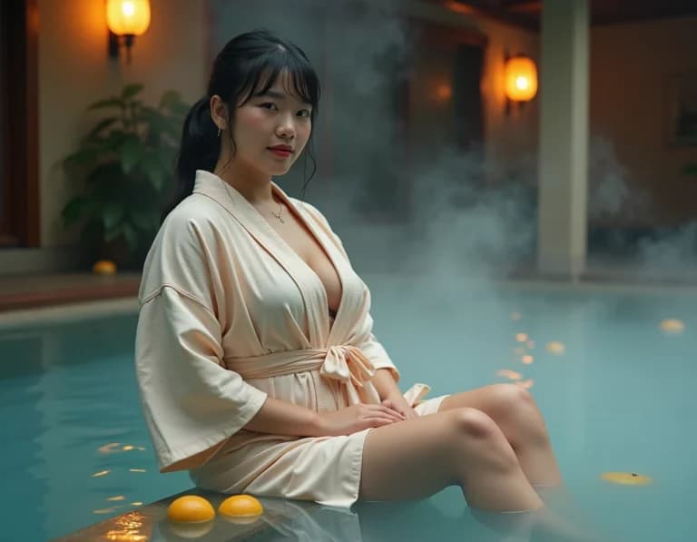 湯煙の灯り、肌に染みる柚子湯